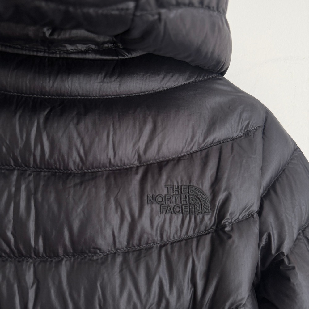 The North Face Puffer Jacket Small Womens Black Hooded Down Parka Jenae - Picture 5 of 12